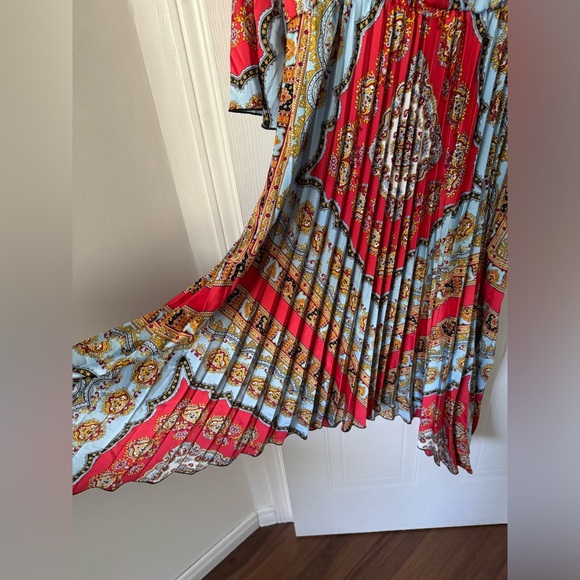 Beautiful vibrant coloured midi dress Dex dress Size M - Picture 7 of 8